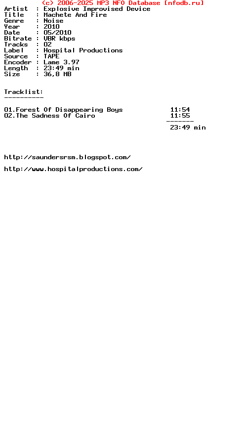 Explosive_Improvised_Device-Machete_And_Fire-2010