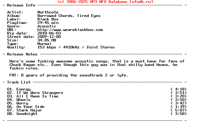 Northcote-Borrowed_Chords_Tired_Eyes-2009