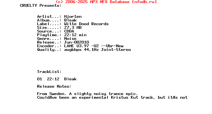 Hjorten_-_Bleak-CDR-2009-CRUELTY