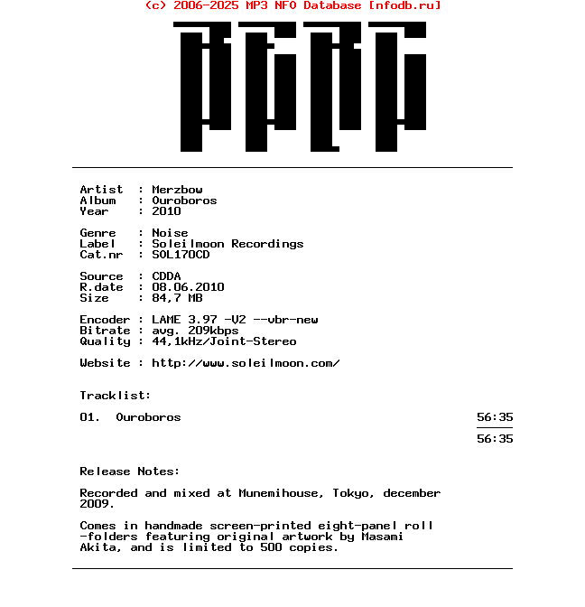 Merzbow-Ouroboros-2010-BERC