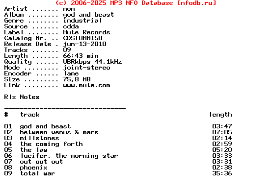Non_-_God_And_Beast-1997-agw_INT