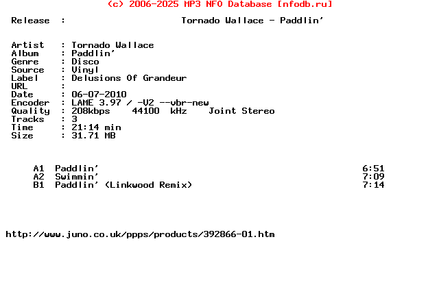 Tornado_Wallace-Paddlin-(DOG010)-Vinyl-2010