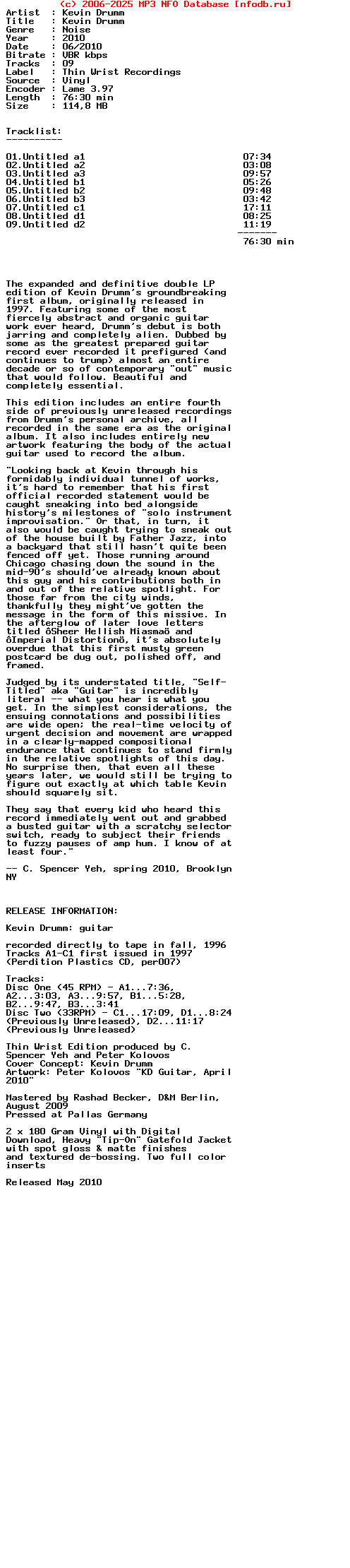 Kevin_Drumm-Kevin_Drumm-Reissue_Lp-2010