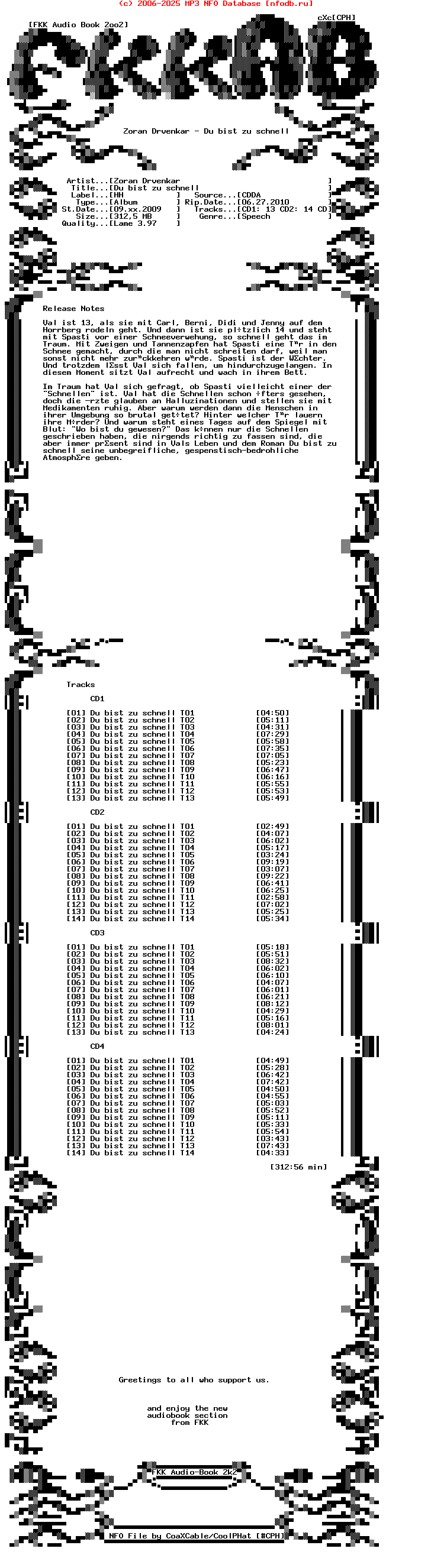 Zoran_Drvenkar_-_Du_Bist_Zu_Schnell-4CD-2009-Fkkab