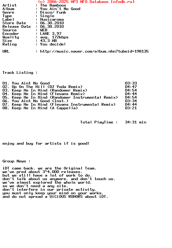 The_Bamboos-You_Aint_No_Good-WEB-2010