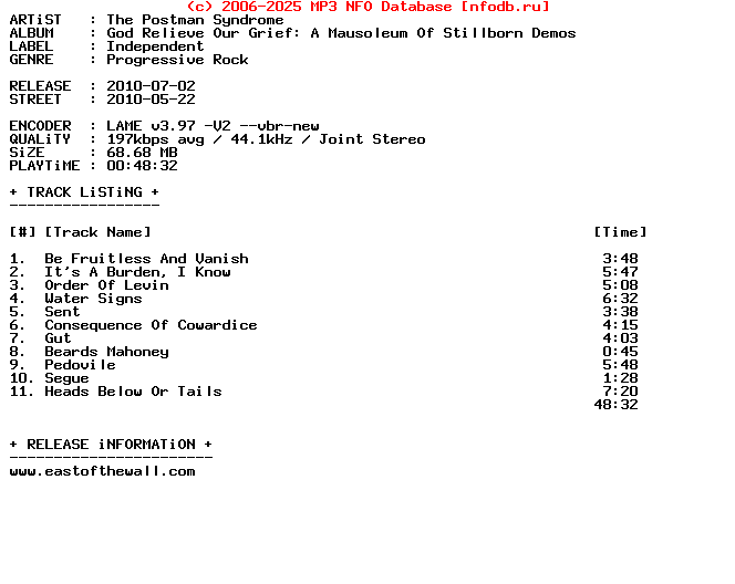 The_Postman_Syndrome-God_Relieve_Our_Grief_A_Mausoleum_Of_Stillborn_Demos-2010