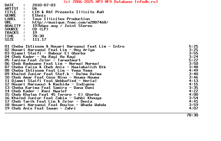 VA-Lim_And_Rat_Presents_Illicite_Rai-FR-2010