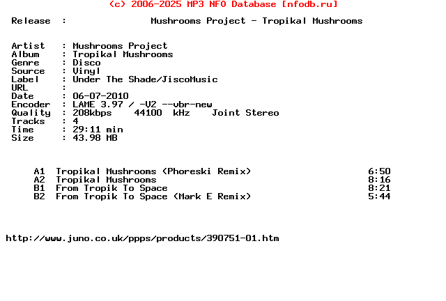 Mushrooms_Project-Tropikal_Mushrooms-(UTS011)-Vinyl-2010