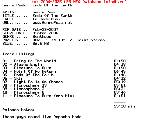 Genre_Peak-Ends_Of_The_Earth-2006