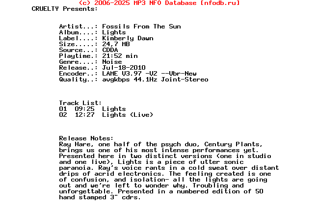Fossils_From_The_Sun_-_Lights-CDR-Kimberly_Dawn-2010-CRUELTY