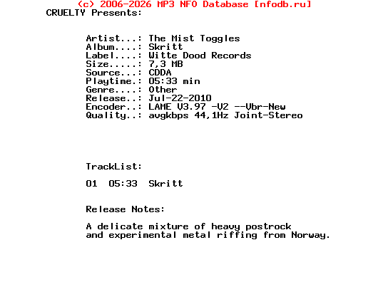 The_Mist_Toggles_-_Skritt-CDR-2009-CRUELTY