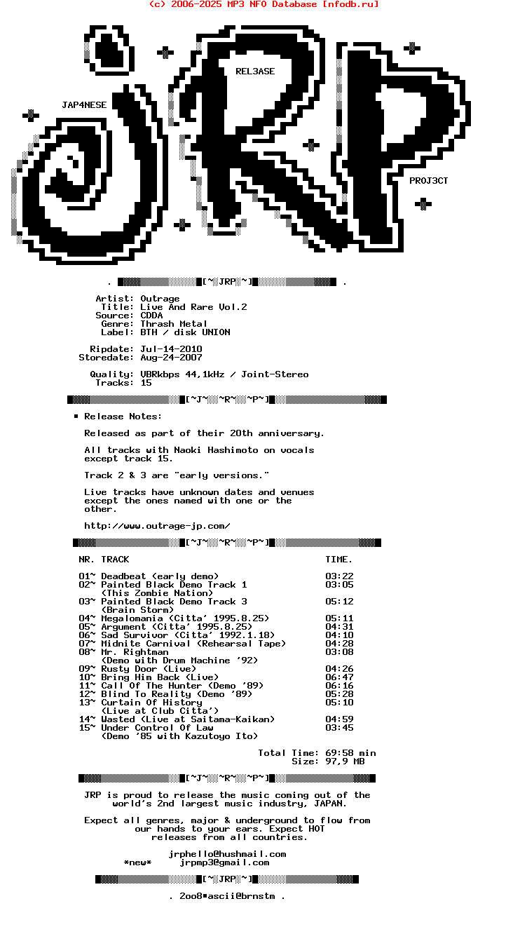 Outrage-Live_And_Rare_Vol.2-2007-JRP