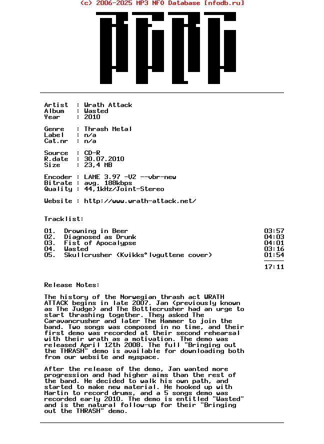Wrath_Attack-Wasted-CDR-2010-BERC