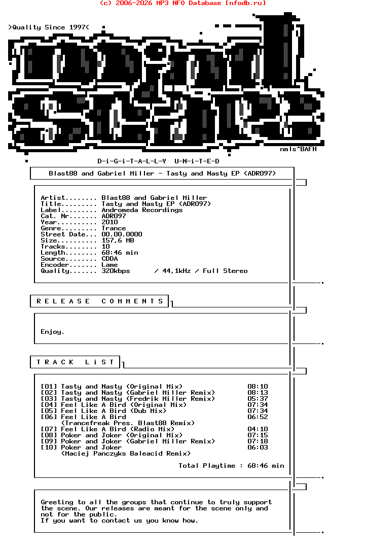Blast88_And_Gabriel_Miller_-_Tasty_And_Nasty_Ep-(ADR097)-2010