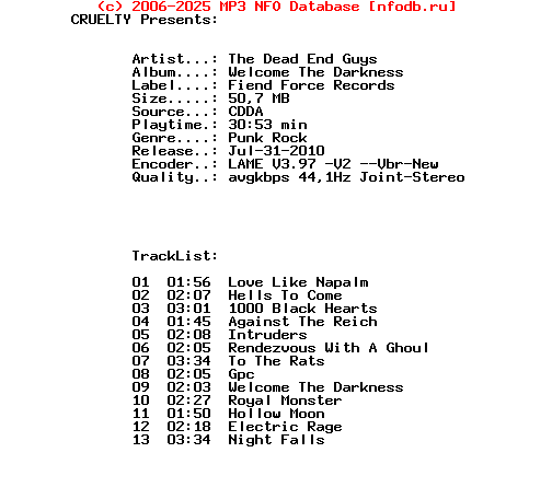 The_Dead_End_Guys_-_Welcome_The_Darkness-2010-CRUELTY