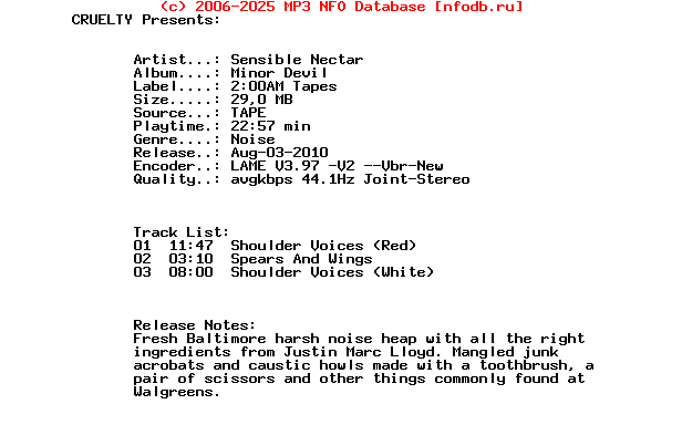 Sensible_Nectar_-_Minor_Devil-Tape-200Am_Tapes-2010-CRUELTY