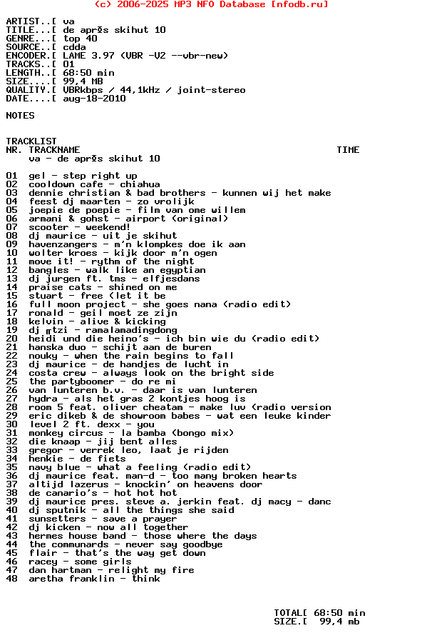 VA_-_De_Apres_Skihut_10-CD-2003