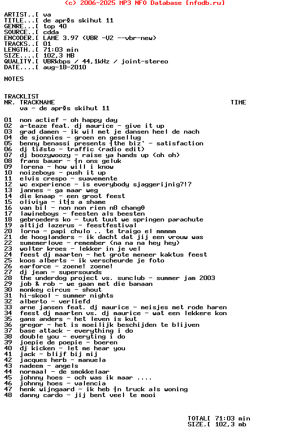 VA_-_De_Apres_Skihut_11-CD-2003