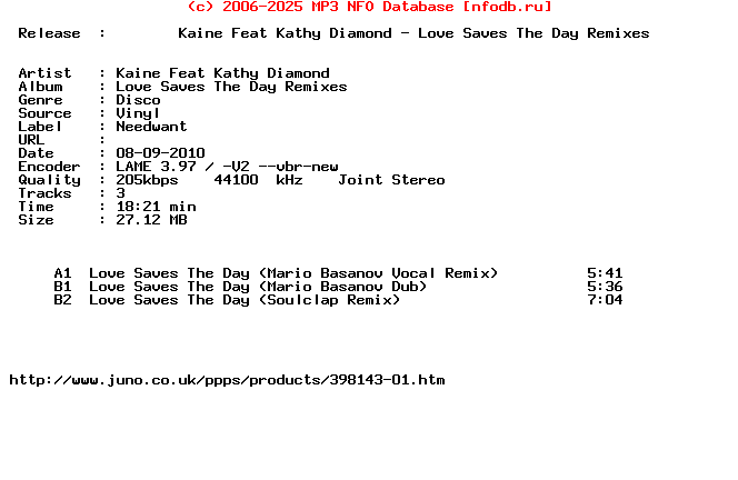 Kaine_Feat_Kathy_Diamond-Love_Saves_The_Day_Remixes-(NEDW004X)-Vinyl-2010