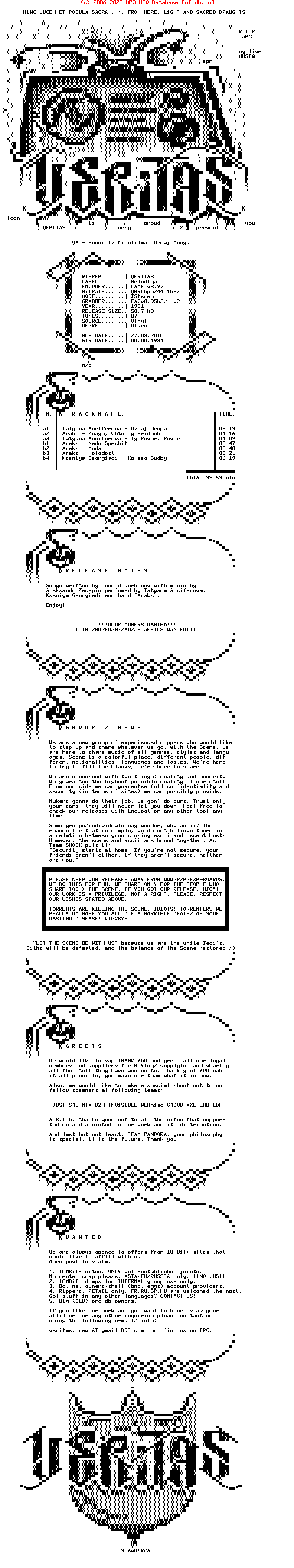 VA-Pesni_Iz_Kinofilma_Uznaj_Menya-(VINYL)-RU-1981-VERiTAS