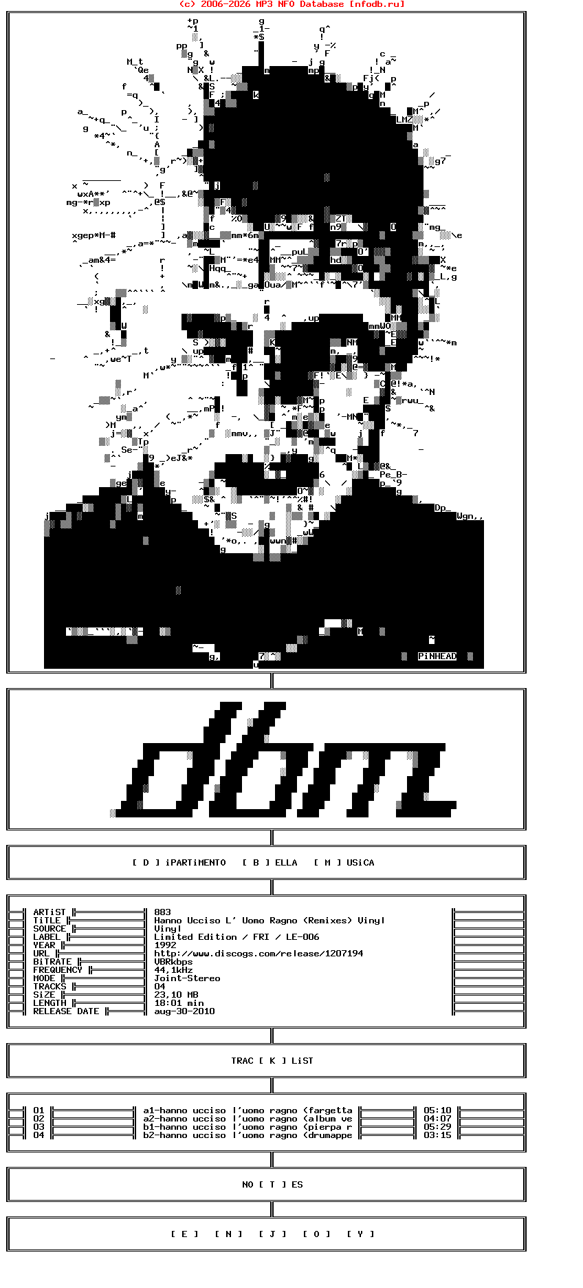 883-Hanno_Ucciso_L_Uomo_Ragno_(REMIXES)-(LE-006)-Vinyl-IT-1992-DBM