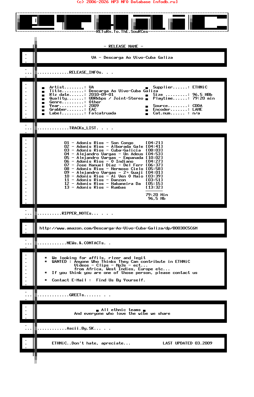 VA-Descarga_Ao_Vivo-Cuba_Galiza-SP-2009-ETHNiC
