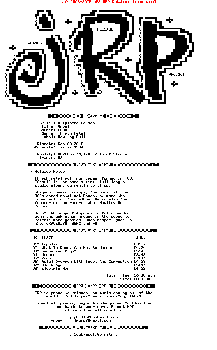 Displaced_Person-Growl-1994-JRP