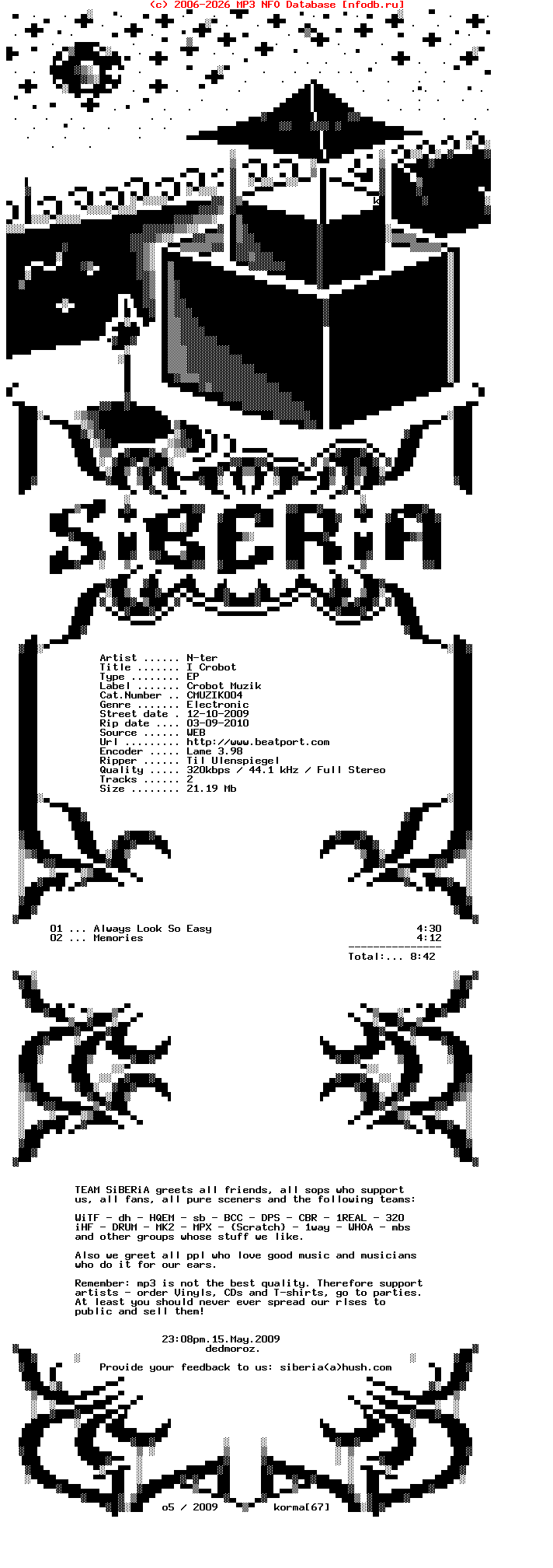 N-Ter--I_Crobot-(CMUZIK004)-WEB-2009-SiBERiA