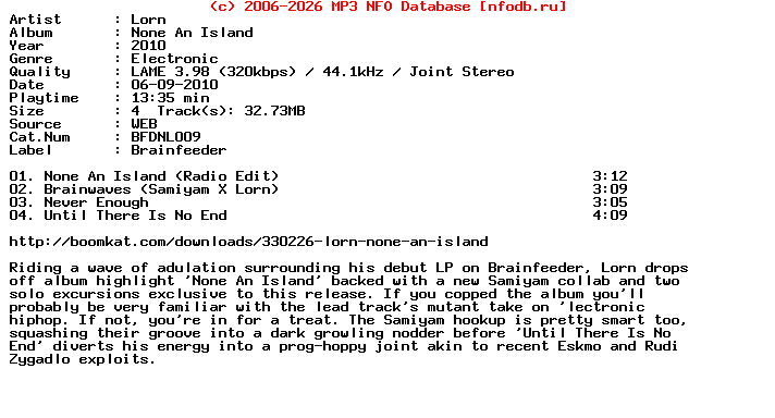 Lorn-None_An_Island-(BFDNL009)-WEB-2010-KOUALA