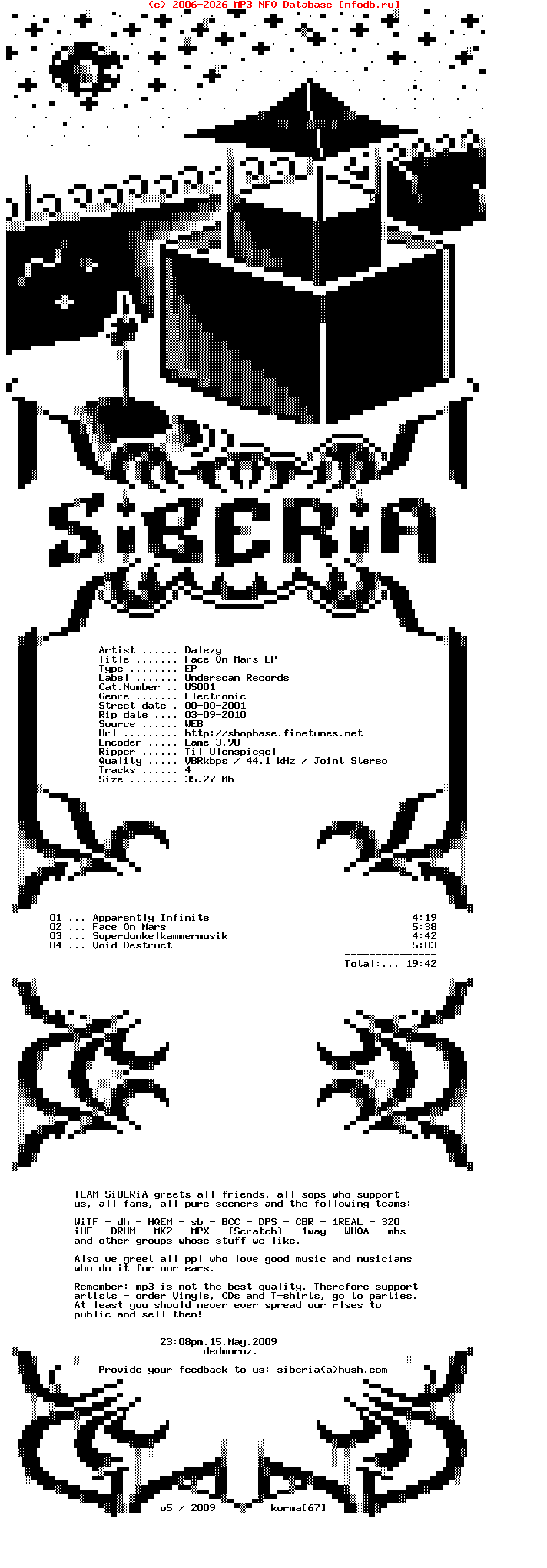 Dalezy--Face_On_Mars_Ep-(US001)-WEB-2001-SiBERiA