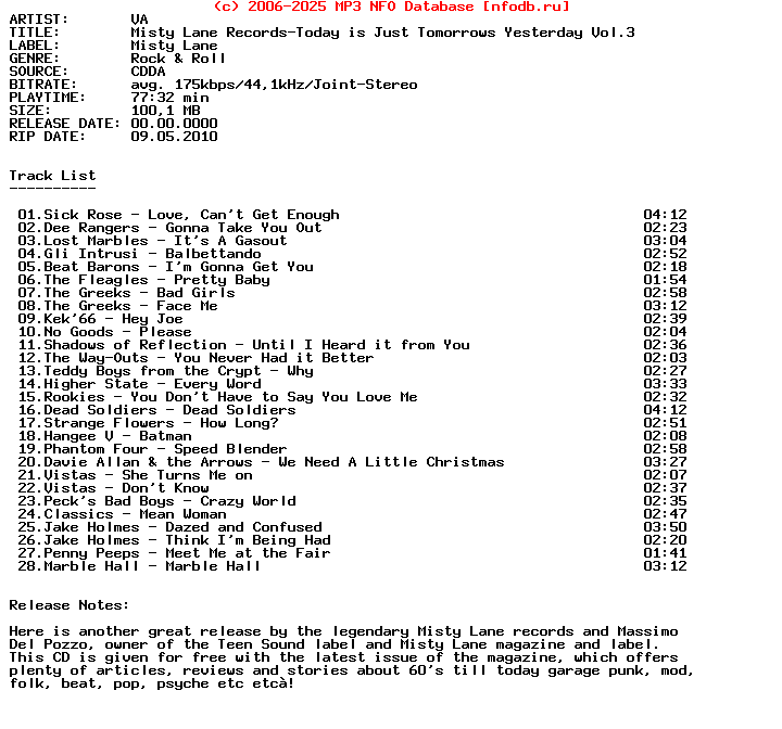 VA-Misty_Lane_Records-Today_Is_Just_Tomorrows_Yesterday_Vol.3-2006