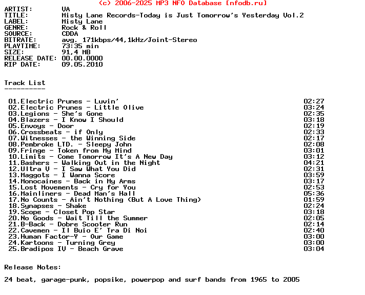 VA-Misty_Lane_Records-Today_Is_Just_Tomorrows_Yesterday_Vol.2-2005
