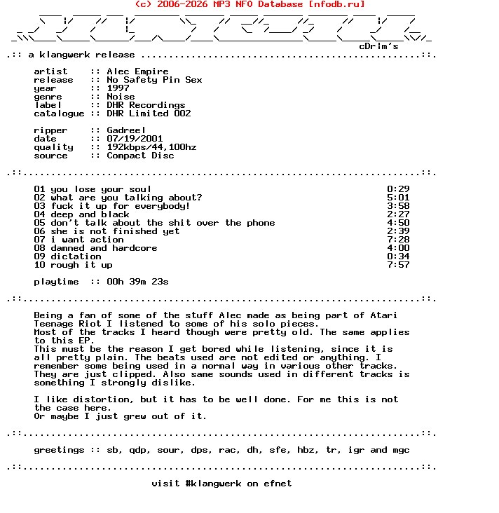 Alec_Empire--No_Safety_Pin_Sex-Cd1997-kW