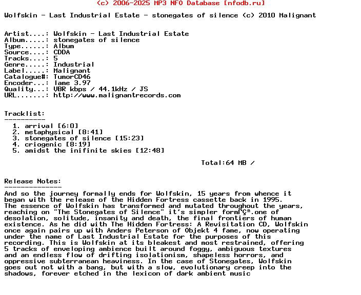 Wolfskin-Last_Industrial_Estate--Stonegates_Of_Silence-2010