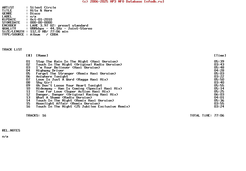 Silent_Circle-Hits_And_More-2010