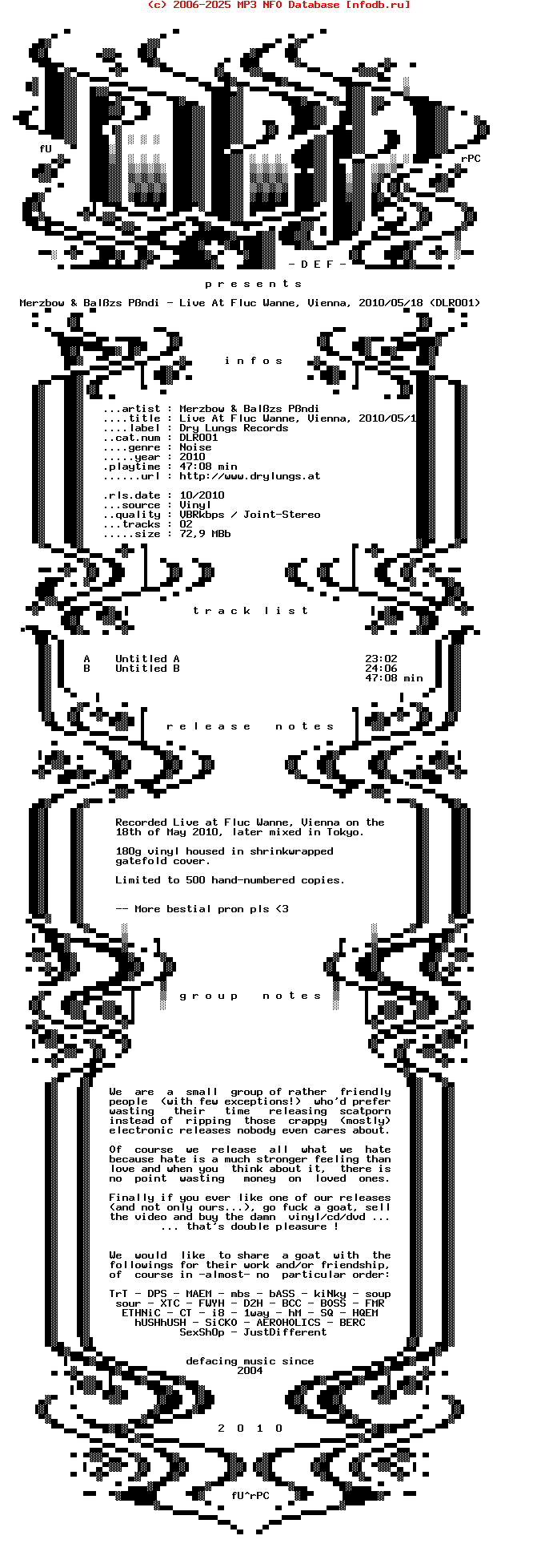 Merzbow_And_Balazs_Pandi-Live_At_Fluc_Wanne_Vienna_2010-05-18-(DLR001)-Lp-2010-DEF