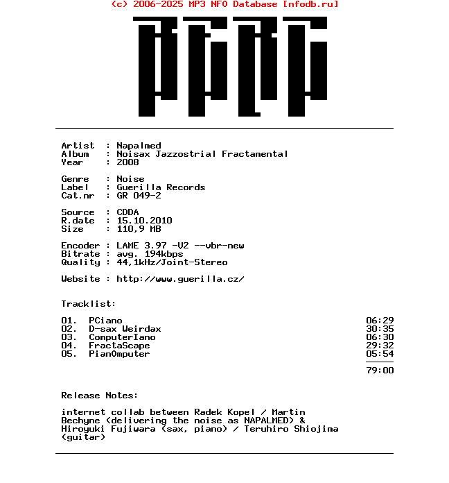 Napalmed-Noisax_Jazzostrial_Fractamental-2008-BERC
