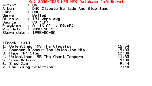 VA-Dmc_Classic_Ballads_And_Slow_Jams-1995