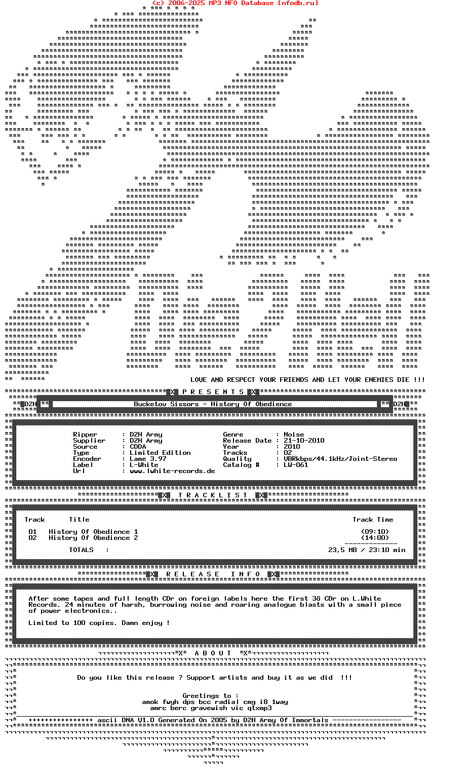 Bucketov_Sissors-History_Of_Obedience-Limited_Edition-CDR-2010