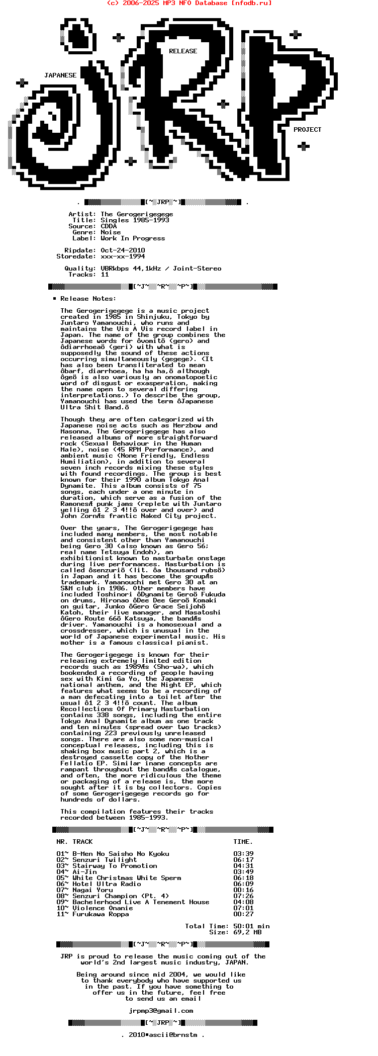 The_Gerogerigegege-Singles_1985-1993-1994-JRP