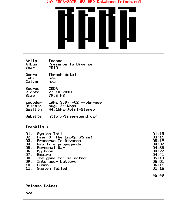 Insane-Preserve_To_Diverse-2010-BERC