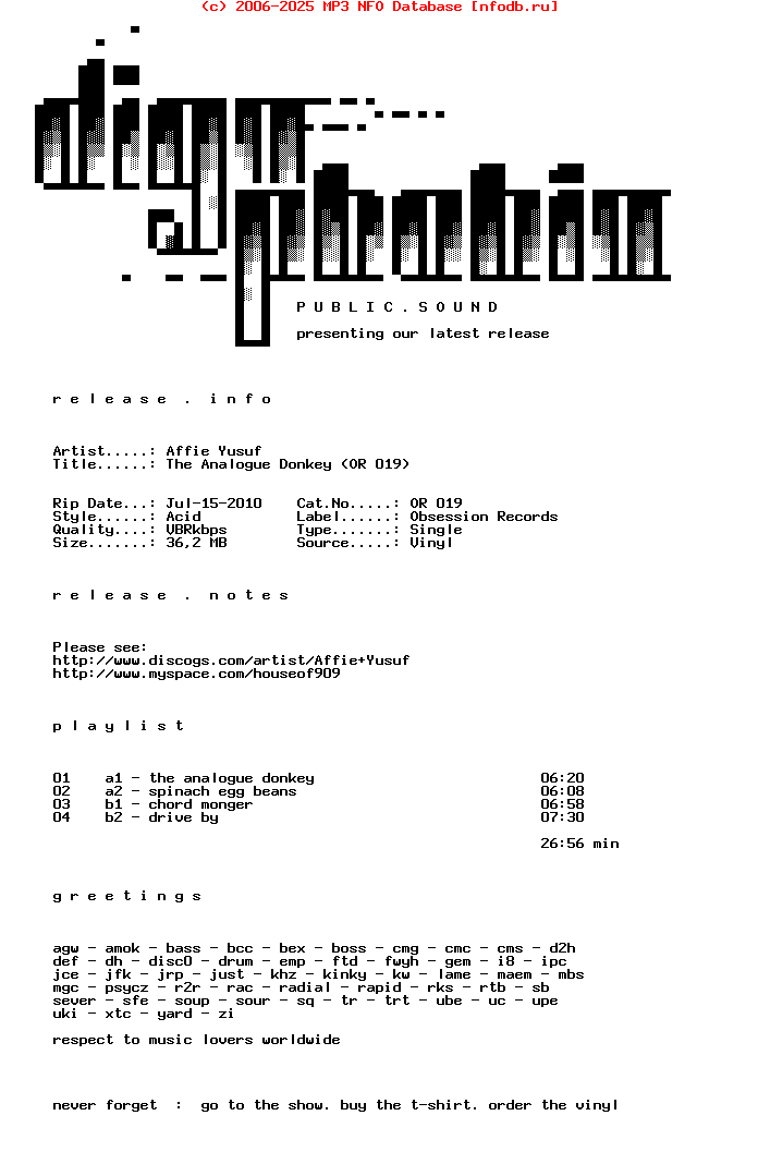 Affie_Yusuf-The_Analogue_Donkey_(OR_019)-Vinyl-1995-DPS