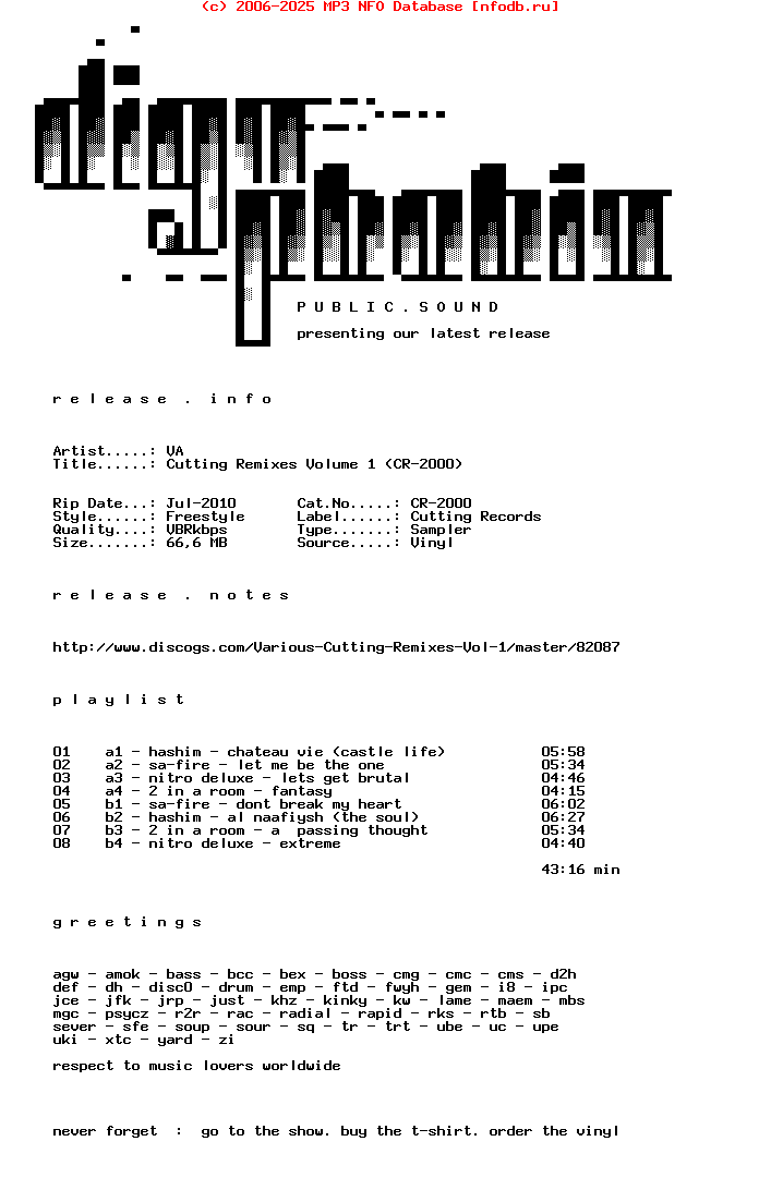 VA-Cutting_Remixes_Volume_1_(CR-2000)-Vinyl-1987-DPS