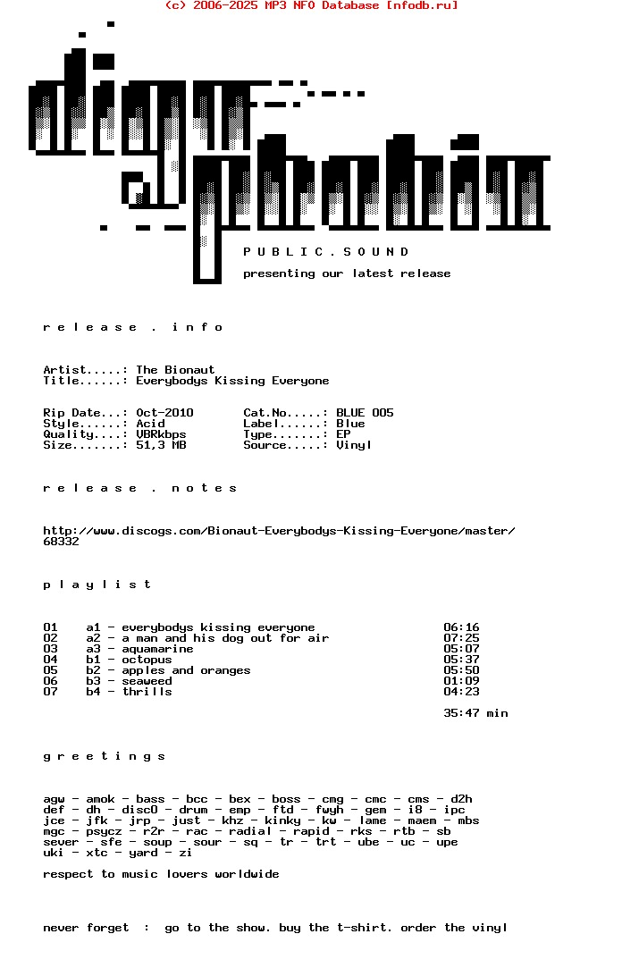 The_Bionaut-Everybodys_Kissing_Everyone-(BLUE_005)-Vinyl-1992-DPS