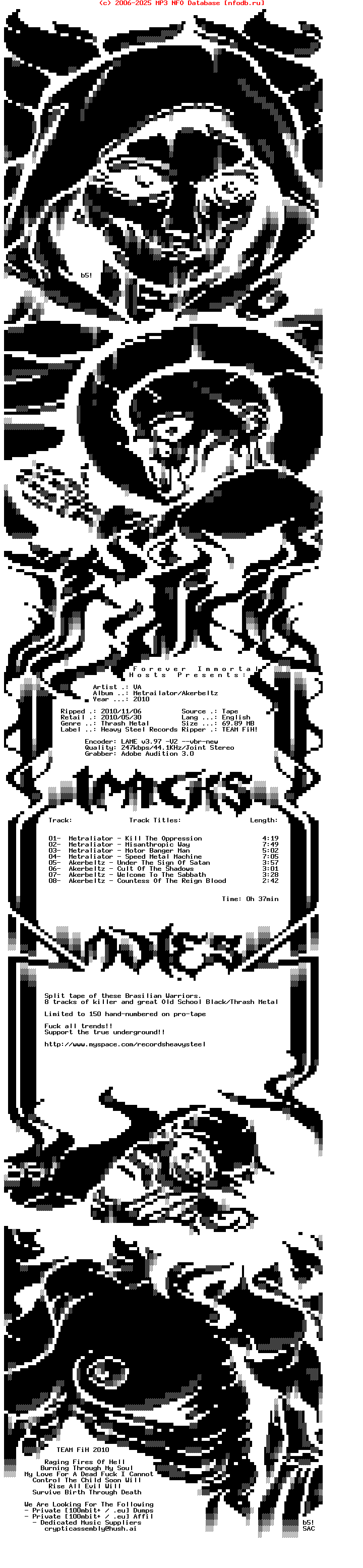 VA-Metrailator-Akerbeltz-Split-Tape-2010