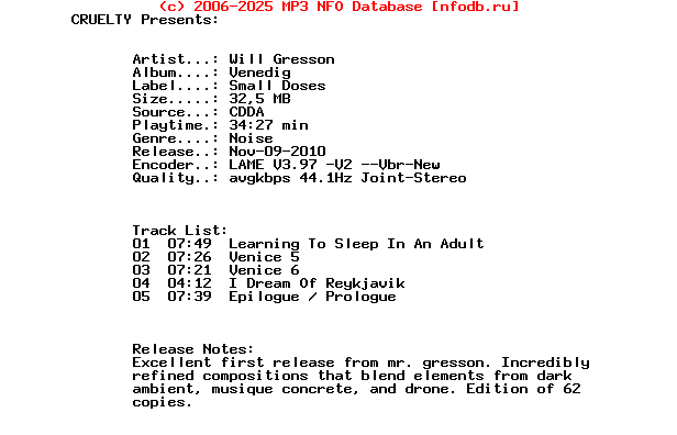 Will_Gresson_-_Venedig-CDR-Small_Doses-2010-CRUELTY