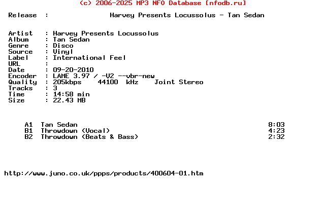 Harvey_Presents_Locussolus-Tan_Sedan-(IFEEL008LTD)-Limited_Edition_Vinyl-2010