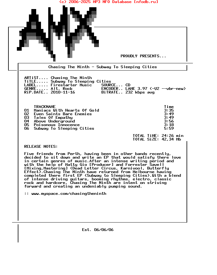 Chasing_The_Ninth-Subway_To_Sleeping_Cities-(EP)-2010