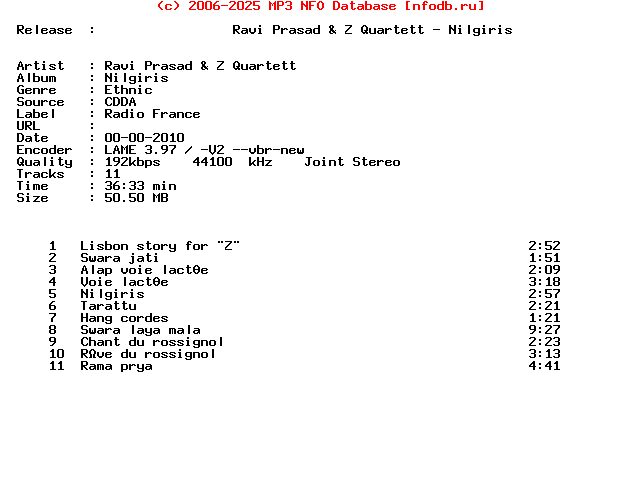 Ravi_Prasad_And_Z_Quartett-Nilgiris-CD-Il-2010