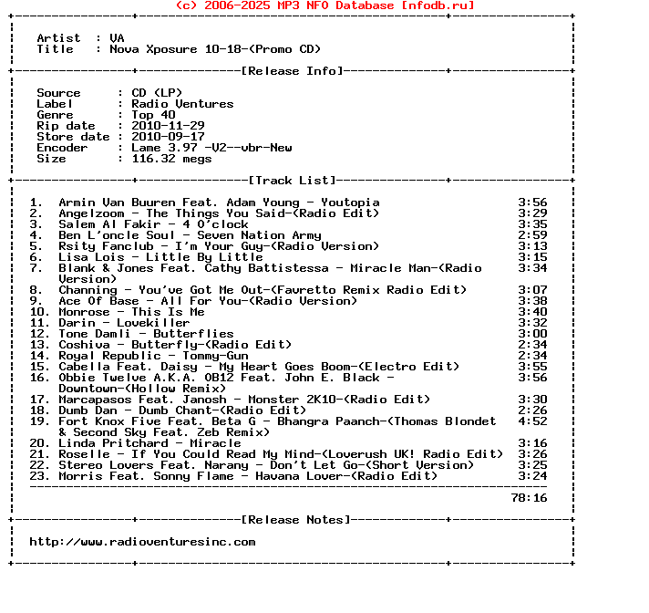 VA-Nova_Xposure_10-18-(PROMO_CD)-2010